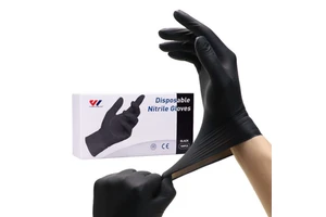 TWI CE Certified 4 Mil Disposable Blue Nitrile Gloves Powder Free Waterproof Chemical Resistant Flexible Breathable Safety 26cm