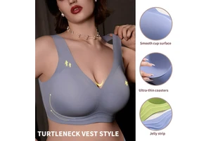 Seamless Comfortable One-Piece Push-Up Bra Breathable Solid Pattern Knitted ODM Lift Jelly Gel Soft Support Wire-Free Fixed Cups