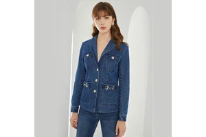 Custom Women Denim Jackets Fashion Elegant Ladies Denim Jacket