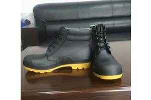 Steel Toe Labor Rain Boots Man's Slip-Resistant Quality Assurance Security Rain Boots For Man PVC Safety Labor Rain Shoes