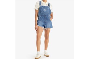 2024 Summer Women's Loose One Piece Jumpsuit Cargo Shorts Rompers Denim Overalls with Formal Style Short Sleeve Casual