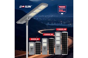 High Quality IP65 Outdoor Waterproof All-in-One Solar Street Light Pole 220lm/w High Brightness Long Lifespan Road Construction