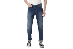 Modern Men Denim Pants Slim Fit Stylish Comfortable Cotton Blend Trousers Perfect for Streetwear Casual Work and Travel