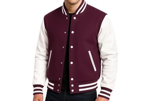 New Fashion Unisex Varsity Letterman Jacket Mens College Baseball High School Bomber Wool + Faux Leather Jacket