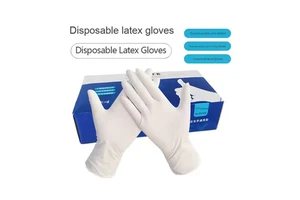 Disposable Nitrile Safety Gloves 9 Inches Black and White Customizable Nail Latex Free for Medical Barber and Tattoo Shops