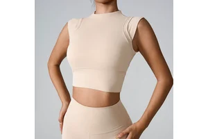 Women's High-Elastic Spandex/Nylon Gym Fitness Yoga Tank Top Quick Dry Lightweight Chest Pad Removable for Summer Outdoor