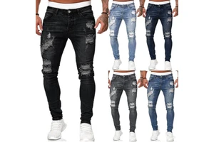Wholesale Trendy Men's Jeans Pants Trousers Slim Fit Cotton Trousers for Men's Denim Pants Pantalons Pour Hommes Jeans