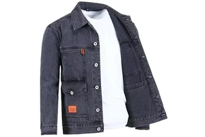 Autumn Winter Men's Classic Vintage Fleece Thickening Warm All-Match Denim Bomber Jacket High Quality Button S-5XL Sizes