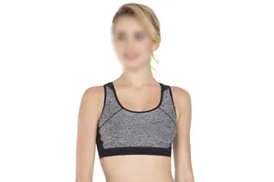 Comfortable Breathable Simple Deep V-Neck Crystal Sports Bra Women Front Logo High Support Adjustable Spandex/Nylon Running Gym
