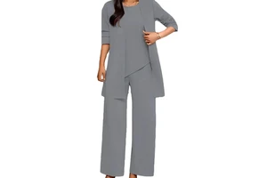 Fashionable Plus Size Women's Suit 2025 Autumn Winter New Style Slimming Wide Slim Fit Three Piece Set Clothing