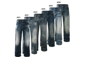 Men's Plus Size Micro-elastic Comfortable Mid-rise Thickened Straight-leg Denim Jeans Men Large Size Big Size Casual Moustache