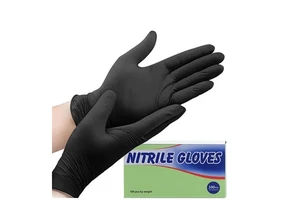 Latex Free Nitrile Disposable Safety Gloves Powder-Free EN ISO 374 Type B 100 Piece Box for Food Handling or Industrial Use