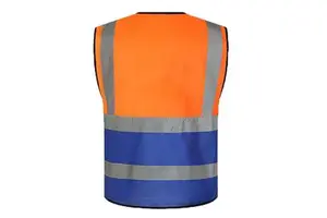 Sleeveless Unique Design Safety Vest Wholesale Solid Color Safety Vest Light Weight Safety Vest OEM Customized PVC Logo Fabric