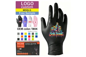Wholesale Work Powder Free Style Protective Overalls Household Gloves Kitchen Food Disposable Nitrile Gloves Black
