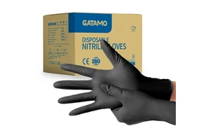 SN012 Food Grade Bulk Rubber 4 5mil 6mil 7mil Nitrile Gloves Household Food Gloves Powder Free Disposable Black Nitrile Gloves