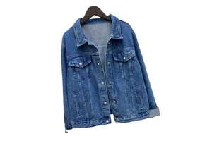 2026 Customized Denim Jackets Women Casual Solid Color Pocket Jacket for Women Style Spring High Quality Clothing OEM Size