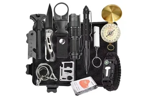 Wholesale 12in1 Waterproof Portable Survival Kit Outdoor Emergency Tools Camping EDC Gear 5L Capacity Survival Equipment For