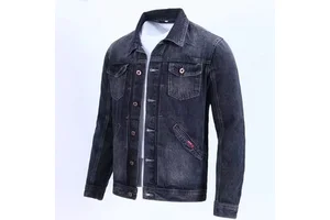 RNSHANGER Spring Retro Men's Denim Jacket Fashion Brand Handsome Cargo Jacket Korean Version Slim Casual Male Jean Jacket