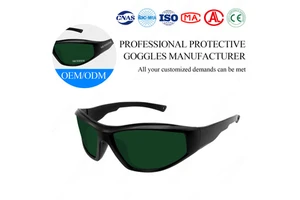 Welding Safety Glasses Custom Logo CE 200-540nm OD4+ Anti-Scratch PC Lens Eyewear For Engraving Equipment Laser Protective Lens