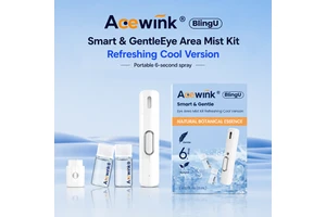Acewink Cooling Refresh Eye Mist Device Kit - Portable Ultrasonic For Travel & Dry Eye Comfort