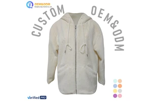 2026 Q&D OEM Custom Hoodie Zipper High Quality Outwear Composite Winter Puffer Jean Denim Women's Coat Jacket