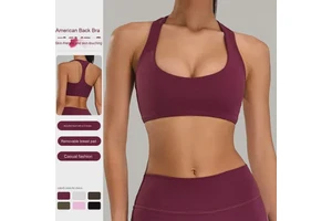 Women's High-Intensity Sports Bra Breathable Tight Push-Up Yoga Bra Quick-Drying Fitness Wear for Running Gym