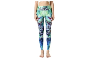 Female Style Yoga Running Trousers Full Length High-Waisted Four-Way Stretch Spandex/Nylon Fitness Leggings