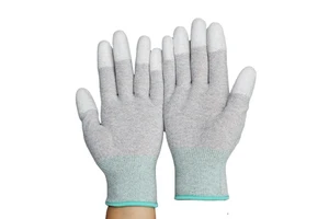 High Quality Machine Knitted Shell White PU Coated Working Safety Gloves for Automotive Industry
