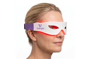 (1pcs Custom Logo Package) Dropshipping Standing LED Red Blue Infrared Light Therapy Reduce Under-Eye Bags Eye Mask Rechargeable