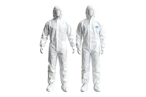Ce Type5,Type6 Accepted White Pp Pe Microporous Disposable Anti-static Hazmat Suits Breathable Painters Coveralls
