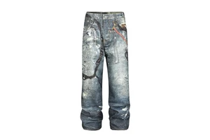 2026 HaiYao High Quality Custom 3D Print Vintage Wash Breathable Straight Fit Streetwear Hiphop OEM ODM Cotton Men's Denim Jeans