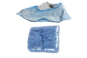 High Quality Anti-Slip Disposable PE Overshoes Safety Shoe Covers AOYA Brand White/Blue Customized
