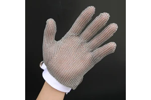 High Quality Food Grade Stainless Steel Wire ANSI A9 Anti Cut Gloves Mesh Metal Knife Cutting Resistant Butcher Gloves Kitchen