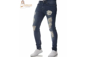 Men's Jeans Denim Pants Regular Fit Long Comfortable Solid Color Streetwear Embroidery Pockets Wholesale Custom Fashion Outdoor