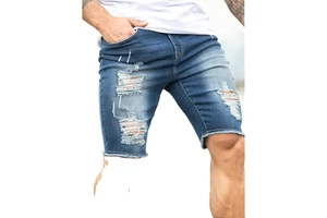 High Quality Summer Men Denim Shorts Male Jeans Short Fit Skinny Breathable Light Weight Custom Design