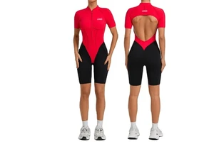 Quick Dry Athletic Jumpsuit Slim Fit Sports Jumpsuit Women Fashionable Training Bodysuit Autumn Sand-Colored Fitness Jumpsuit