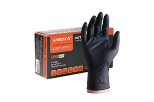 Disposable Powder-Free Nitrile Gloves for Food Preparation Black Safety Protective Gloves