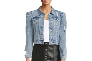 High Quality Women's Stand Collar Denim Jacket Eco-Friendly Vintage Solid Finished Breathable Cotton-Filled Outdoor Autumn