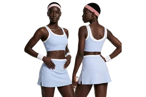 Wholesale High Quality Women 2 Piece Set Moisture Wicking Sports Vest Yoga Tennis Skirt High Elastic Fitness Yoga ActivewearSuit