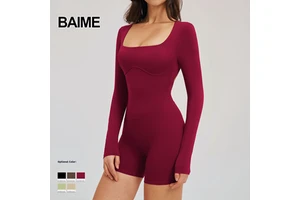 Yoga Suit Jumpsuit with Hollowed Out Beautiful Back Tight Fitting Fitness Suit for Outdoor Sports and Running
