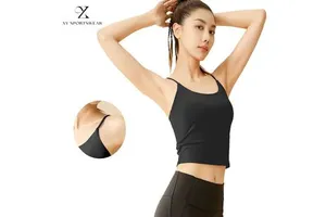 XIANGYU Sportswear High Quality Sports Body Ladiesyoga Seamless Backless Veste Femme Sleeveless Vest Sports Padded Bra for Women