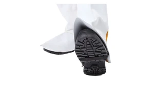 Heavy Duty Natural Cowhide White Split Leather Welding Shoe Cover Fire Proof Flame Resistance Cut Resistance Safety Clothing