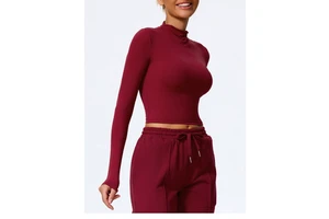 New Style Long-sleeved Sports Yoga Top for Gym Workouts, Pilates Activities, Breathable Top