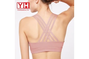 Body Shaping Plus Size Cross Back High Impact Woman Seamless Yoga Gym Sport Bras Top for Women Fitness