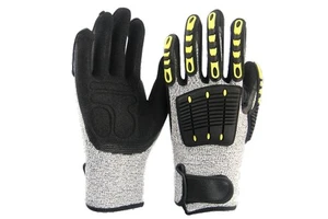 OEM CE EN388 ANSI-ISEA 105 Certified Level 5 Cut-Resistant Anti-impact Slip-Resistant Impact-Absorbing Shock Protection Gloves