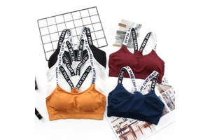 Wholesale Womens Fitness Wear Yoga Wear Girl No Rims Thin Bra Young Lady Sports Vest