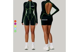Womens Clothing Sportswear One Piece Yoga Jumpsuit Running Tight Sports Bodysuits&jumpsuits Quick Drying Women's Jumpsuits