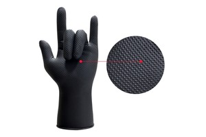 XINGYU Heavy Duty Car Repair Nitrile Diamond Work Gloves Disposable Nitrile Gloves Black 8ml Powder Free Diamond Nitrile Gloves
