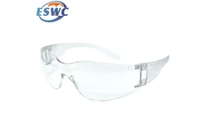 Taiwan-Made Economical ANSI Z87.1 Certified Eye Protection Personal Protective Equipment Frameless Safety Goggles Clear PC