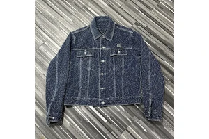 Premium Men's Streetwear Denim Jacket Windproof Breathable Cotton Blend Loose Fit Casual Outerwear
